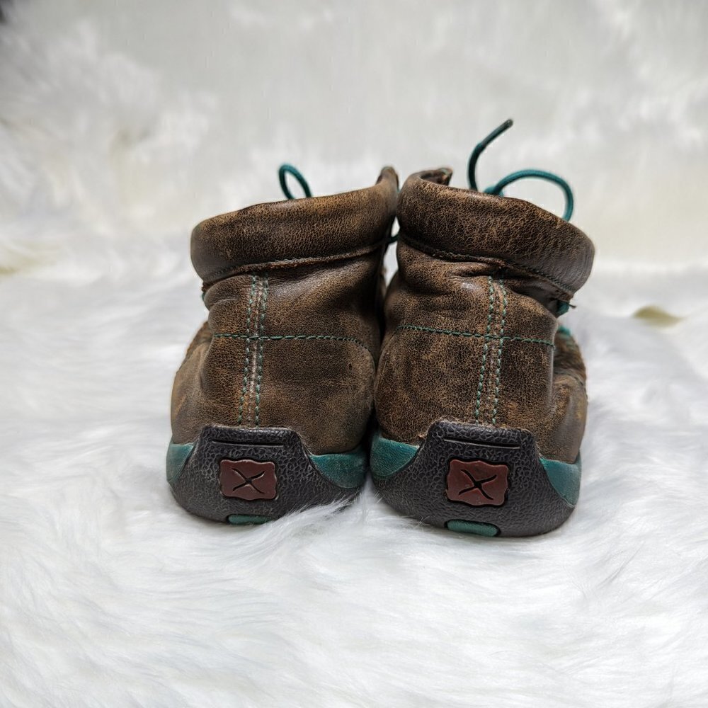 Twisted X woman's Handcrafted Cowgirl Lace-up Chukka Brown color Size 10 M - Picture 8 of 13